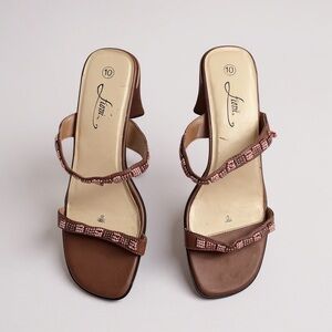 Chic Brown and Pink Heels